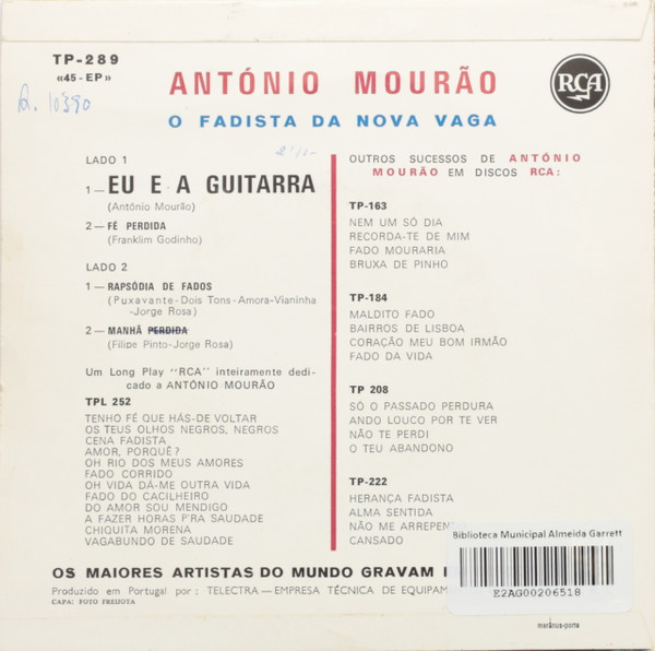 baixar álbum António Mourão - Eu E A Guitarra