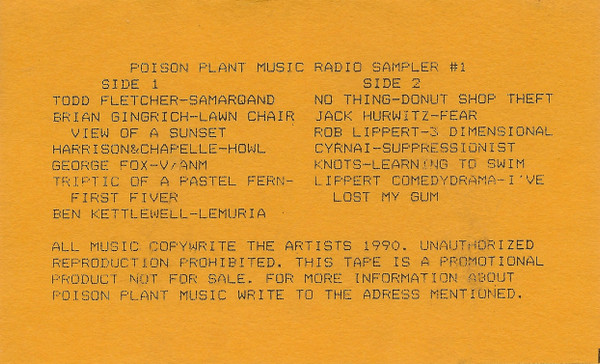 ladda ner album Various - Poison Plant Radio Sampler No1