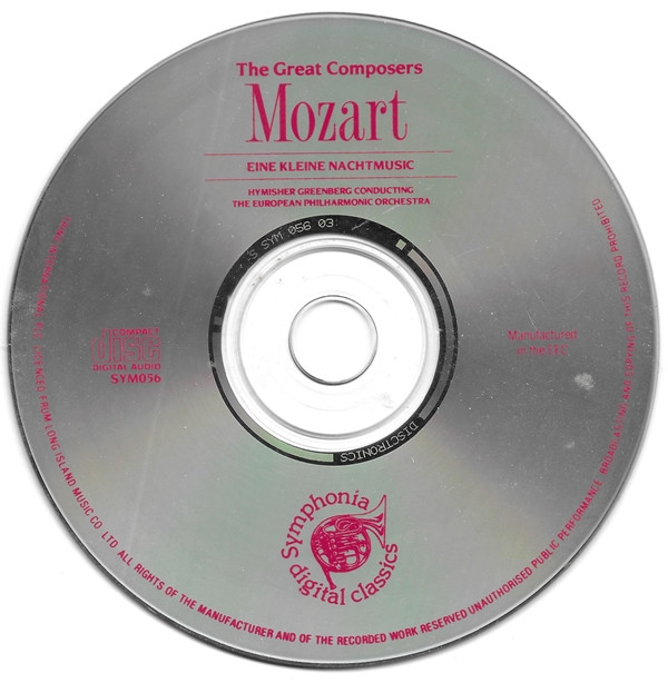 télécharger l'album The European Philharmonic Orchestra - The Great Composers Mozart Eine Kleine Nachtmusic
