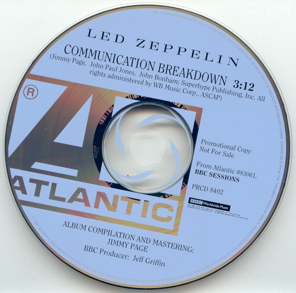 Led Zeppelin Led Zeppelin US Promo CD single