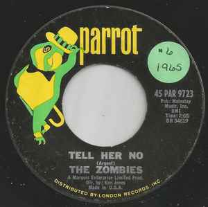 The Zombies - Tell Her No / Leave Me Be album cover