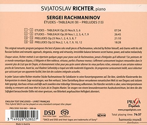 last ned album Svjatoslav Richter, Sergei Rachmaninov - Etudes Tableaux Op33 Op 39 Preludes Op23 Op32