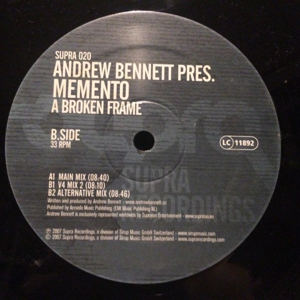 télécharger l'album Andrew Bennett Pres Memento - A Broken Frame