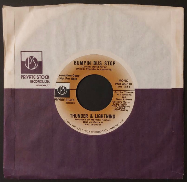 Thunder & Lightning – Bumpin' Bus Stop (1976, Vinyl) - Discogs