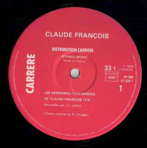 télécharger l'album Claude François - Inédit Les Dernières Confidences De Claude François