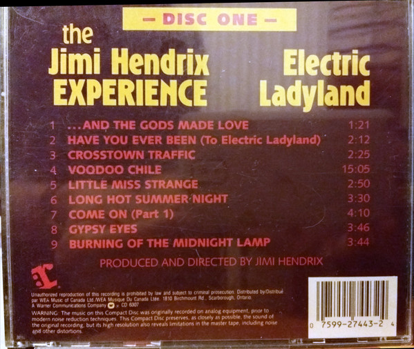 The Jimi Hendrix Experience – Electric Ladyland (CD) - Discogs