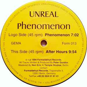 Unreal - Phenomenon album cover