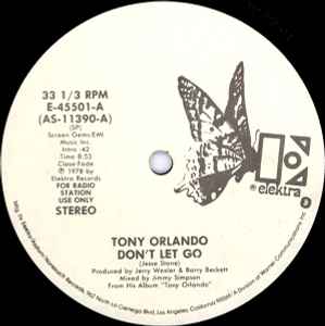 Tony Orlando - Don't Let Go album cover