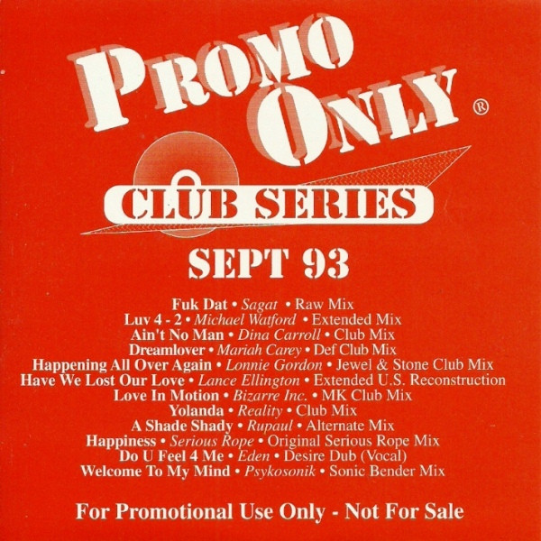 Promo Only Club Series: Sept 93 (1993, CD) - Discogs