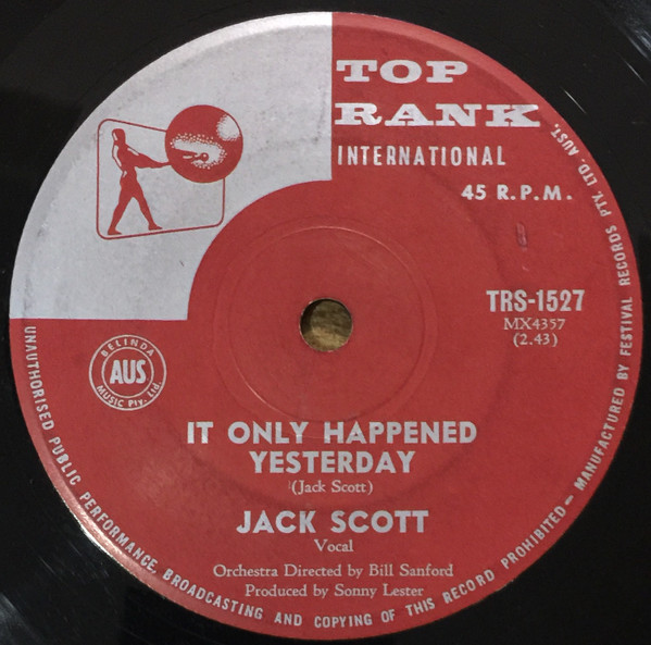 lataa albumi Jack Scott - It Only Happened Yesterday