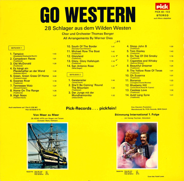 baixar álbum Chor Und Orchester Thomas Berger - Go Western 28 Schlager Aus Dem Wilden Westen