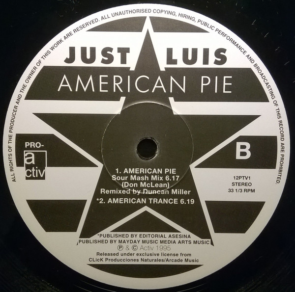 télécharger l'album Just Luis - American Pie UK Remixes