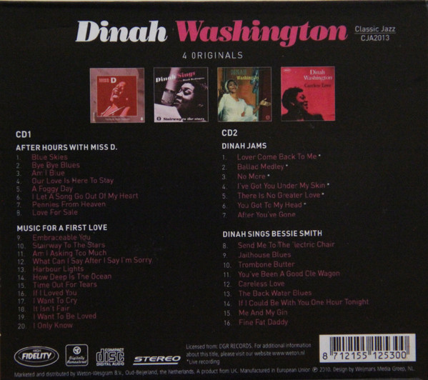 ladda ner album Dinah Washington - 4 Originals