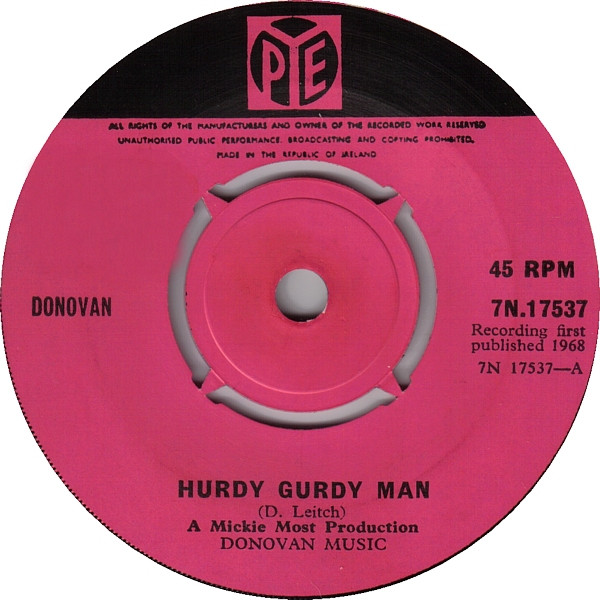 EP☆Donovan☆Hurdy Gurdy Donovan UK Pye オリ - 洋楽