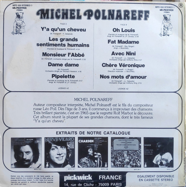 last ned album Michel Polnareff - YA QuUn Cheveu