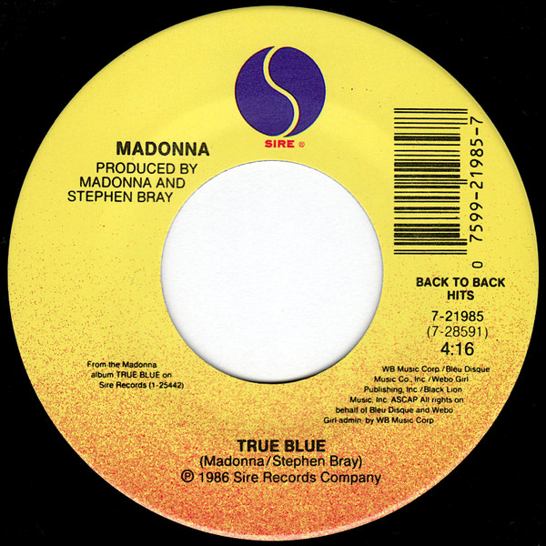 MADONNA TRUE BLU LP VINILE 33 GIRI 