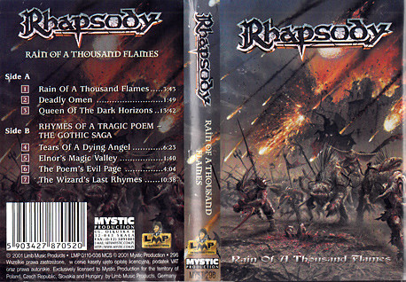 Eccentric fit Back, back, back (part Rhapsody – Rain Of A Thousand Flames (2001, Cassette) - Discogs