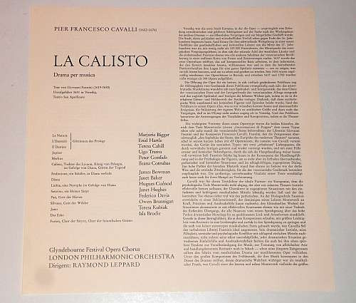 descargar álbum Cavalli Janet Baker Glyndebourne Cast, Raymond Leppard - La Calisto