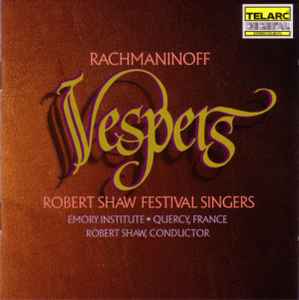 Sergei Vasilyevich Rachmaninoff - Vespers (All-Night Vigil) album cover