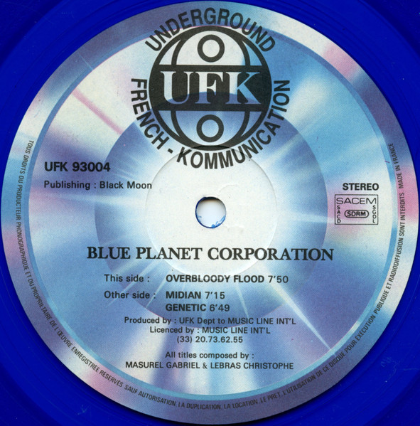 Blue Planet Corporation – Overbloody Flood (1993, Blue Transparent