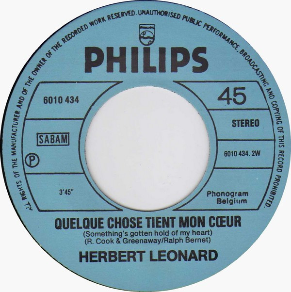 descargar álbum Herbert Léonard - Pour Être Sincère Quelque Chose Tient Mon Coeur