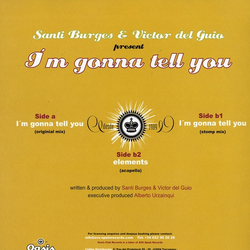 descargar álbum Santi Burges & Victor Del Guio - Im Gonna Tell You