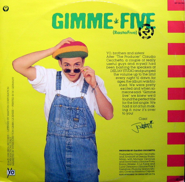 descargar álbum Jovanotti - Gimme Five 2 Rasta Five