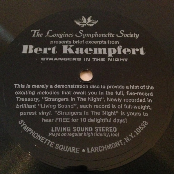 Bert Kaempfert Strangers In The Night 1966 Flexi disc Discogs