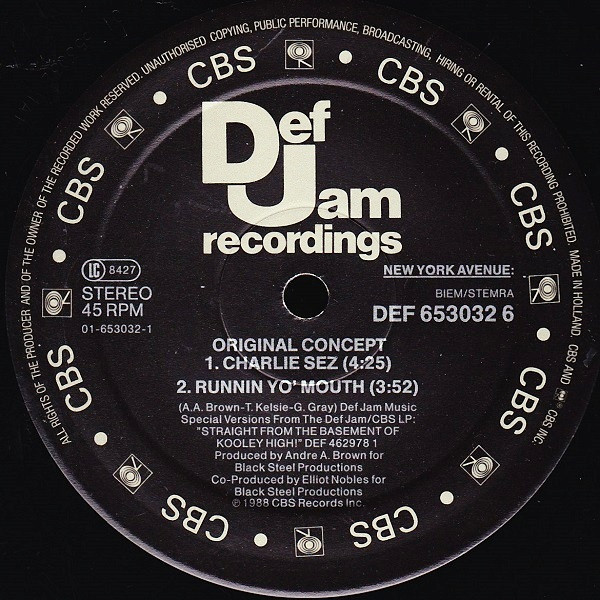 Original Concept - Charlie Sez | Def Jam Recordings (DEF 653032 6) - 2