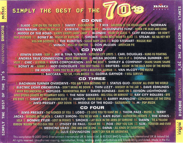 télécharger l'album Download Various - Simply The Best Of The 70s album