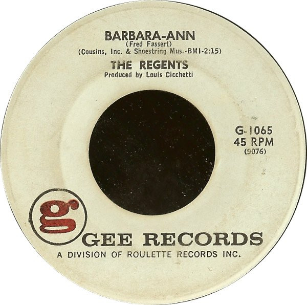 The Regents – Barbara-Ann (1961, Vinyl) - Discogs