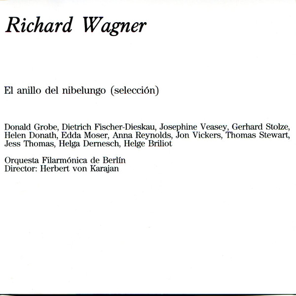 lataa albumi Wagner Karajan, Orquesta Filarmónica De Berlín - El Anillo Del Nibelungo Selección