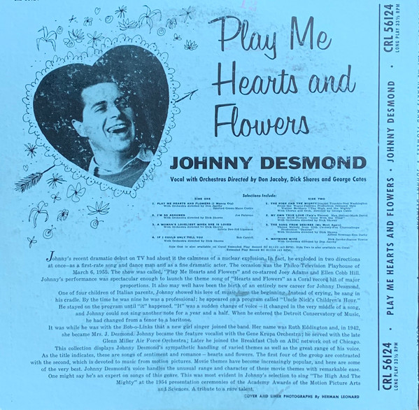 ladda ner album Johnny Desmond - Play Me Hearts And Flowers