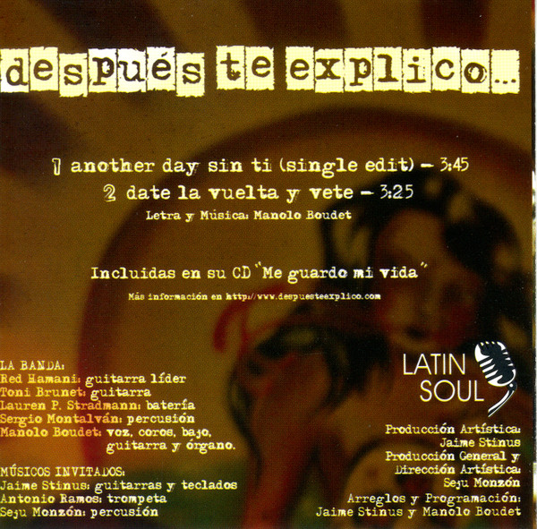 ladda ner album Después Te Explico - Another Day Sin Ti