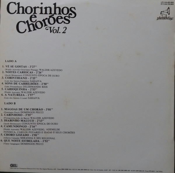 télécharger l'album Various - Chorinhos E Chorões Vol02