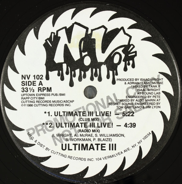 Ultimate III – Ultimate III Live! (1986, Vinyl) - Discogs