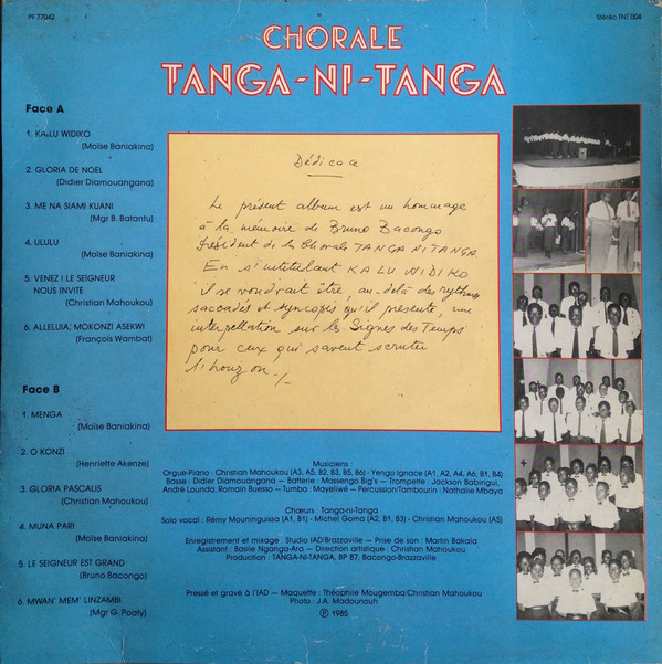lataa albumi Chorale TangaNiTanga De SaintPierre Claver Brazzaville - Ka Lu Widiko
