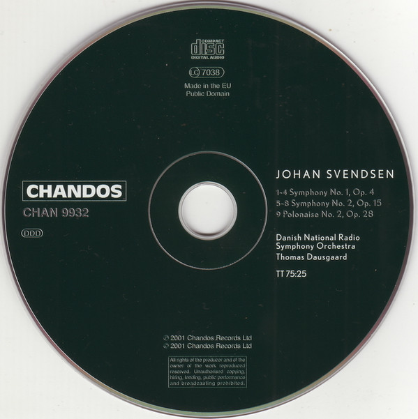 ladda ner album Svendsen, Danish National Radio Symphony Orchestra, Thomas Dausgaard - Symphonies Nos 1 2 Polonaise No 2