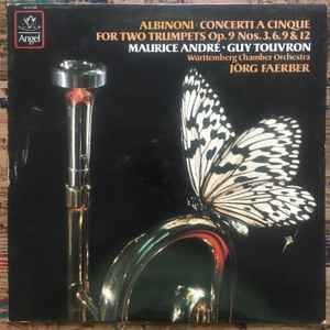 Tomaso Albinoni - Concerti A Cinque For Two Trumpets Op. 9 Nox. 3, 6, 9, & 12 album cover
