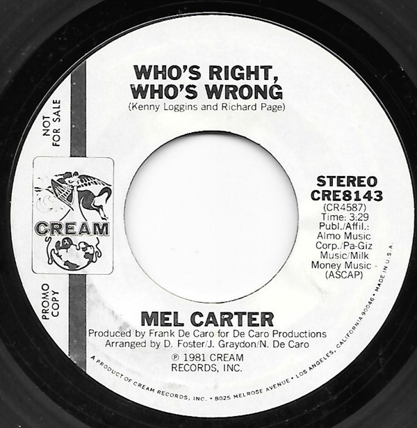 ladda ner album Mel Carter - Whos Right Whos Wrong