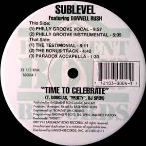 Sublevel - Time To Celebrate album cover