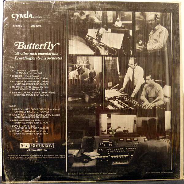 Ernst Kugler & His Orchestra - Butterfly & Other Instrumental Hits | Cynda Records (CNS 1004) - 2