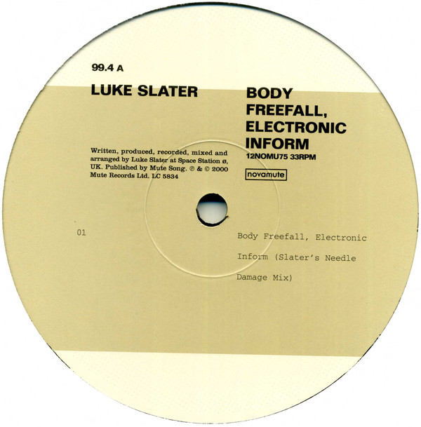 Luke Slater - Body Freefall, Electronic Inform #1 | NovaMute (12 NoMu 75) - 3