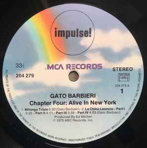 Gato Barbieri - Chapter Four: Alive In New York album cover