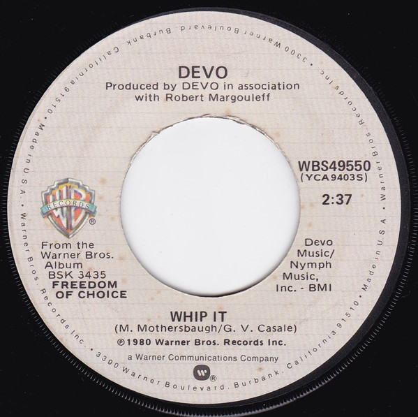 Devo Whip It Turn Around 1980 Jacksonville Pressing Vinyl