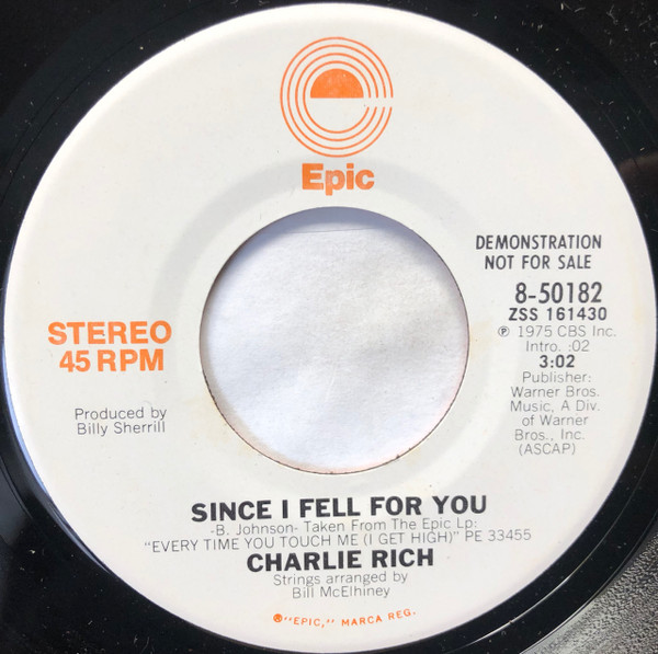 Charlie Rich Since I Fell For You 1975 Pitman Pressing Vinyl Discogs 