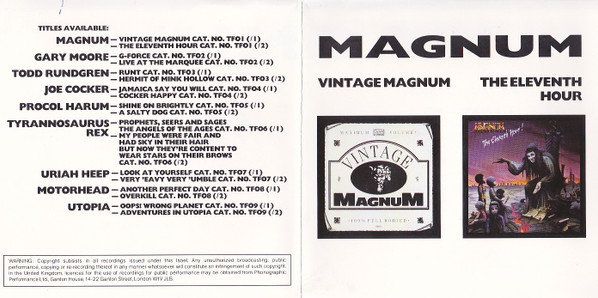 baixar álbum Magnum - Vintage Magnum The Eleventh Hour