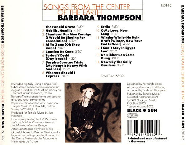 télécharger l'album Barbara Thompson - Songs From The Center Of The Earth