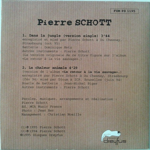 last ned album Pierre Schott - Dans La Jungle Version Single