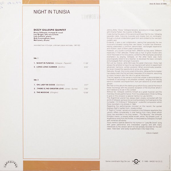 lataa albumi Dizzy Gillespie - Night In Tunisia